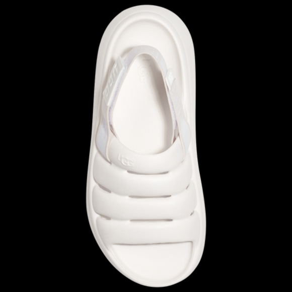 "NEW" Ugg Sports Yeah Logo Strap Sandal Women's White - Picture 5 of 6